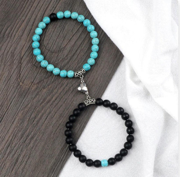 Connected Distance Couple Bracelet (Set of 2)