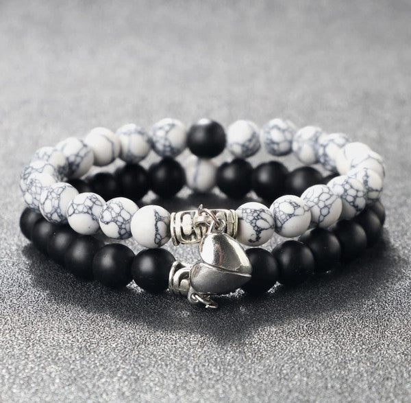 Connected Distance Couple Bracelet (Set of 2)