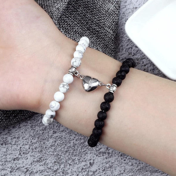 Connected Distance Couple Bracelet (Set of 2)