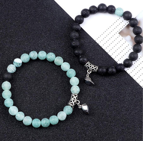 Connected Distance Couple Bracelet (Set of 2)