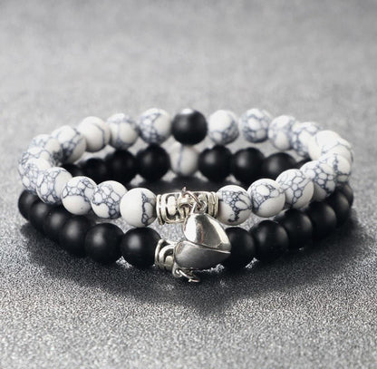 Connected Distance Couple Bracelet (Set of 2)