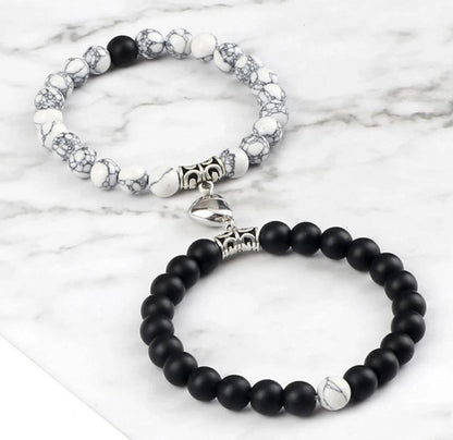 Connected Distance Couple Bracelet (Set of 2)